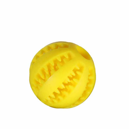 Extra-Durable 5cm Rubber Pet Ball – Chew Toy with Treat Slot, Elastic Interactive Pet Toy