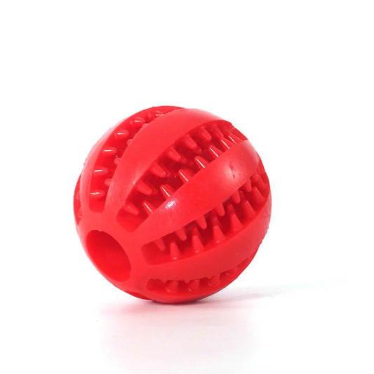 Extra-Durable 5cm Rubber Pet Ball – Chew Toy with Treat Slot, Elastic Interactive Pet Toy