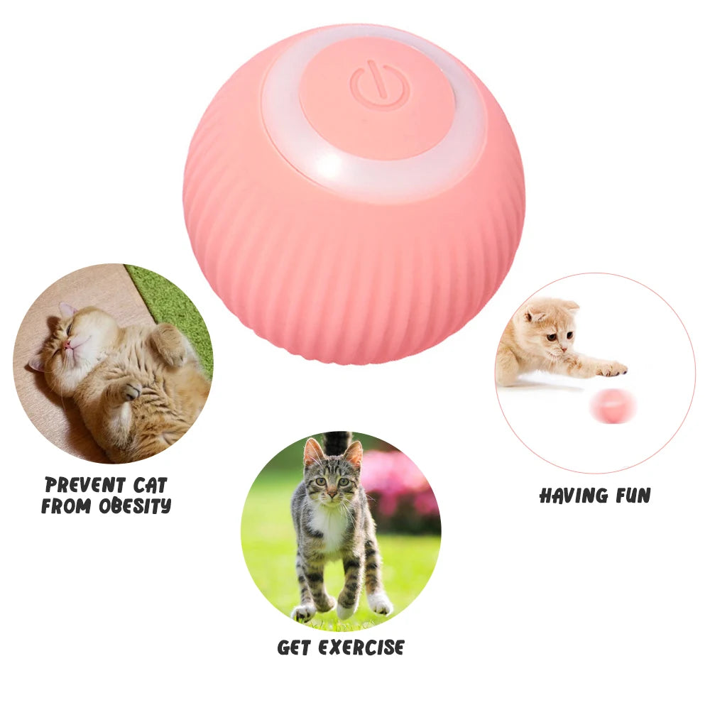 Smart Automatic Rolling Cat Toy – Interactive Self-Moving Ball for Indoor Cats