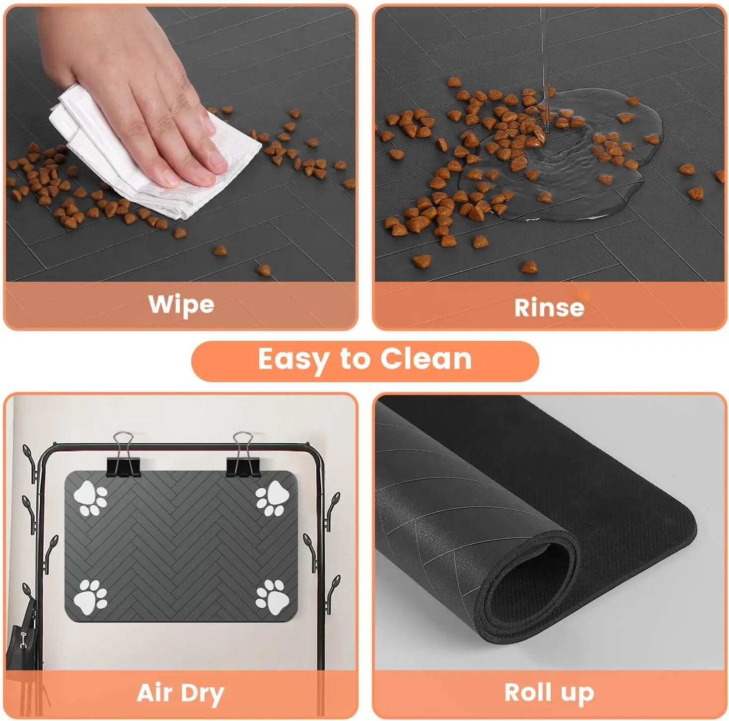 Pet Food & Water Mat – Absorbent, Waterproof, Quick-Dry