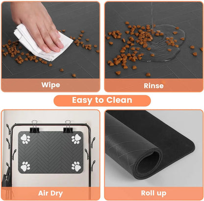 Pet Food & Water Mat – Absorbent, Waterproof, Quick-Dry