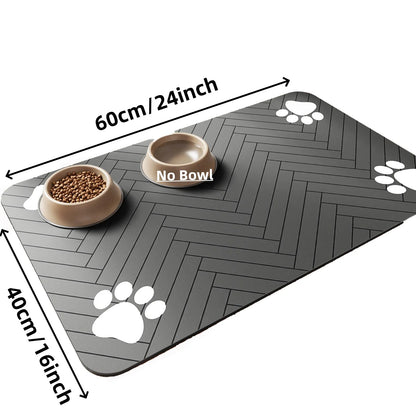 Pet Food & Water Mat – Absorbent, Waterproof, Quick-Dry