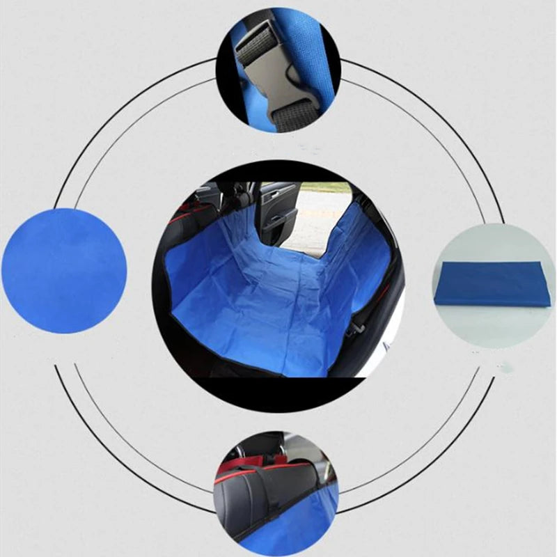 Pet Car Seat Cover, Waterproof Back Seat Hammock, Foldable Oxford Travel Mat