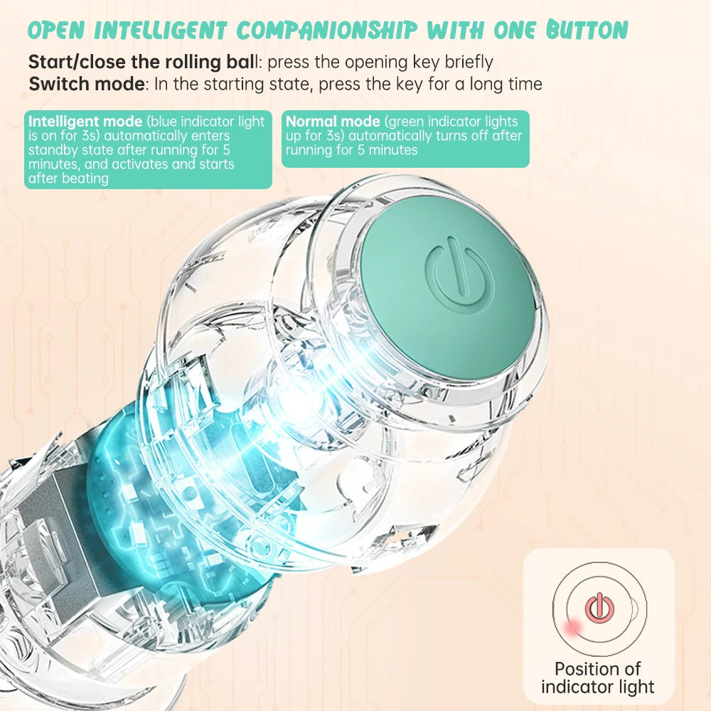 Smart Automatic Rolling Cat Toy – Interactive Self-Moving Ball for Indoor Cats