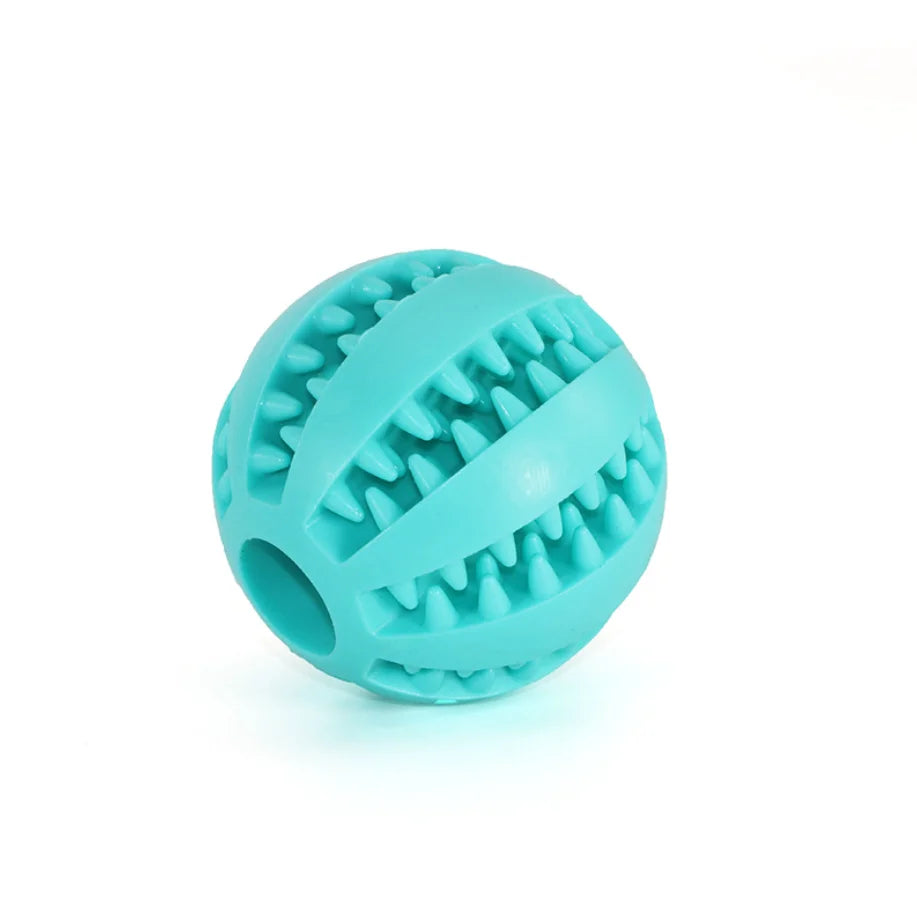 Extra-Durable 5cm Rubber Pet Ball – Chew Toy with Treat Slot, Elastic Interactive Pet Toy