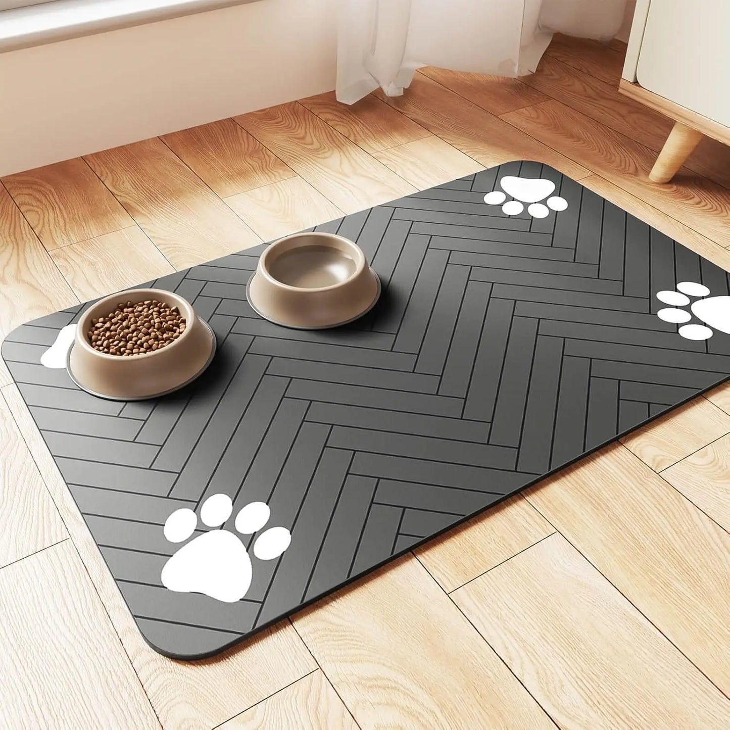 Pet Food & Water Mat – Absorbent, Waterproof, Quick-Dry