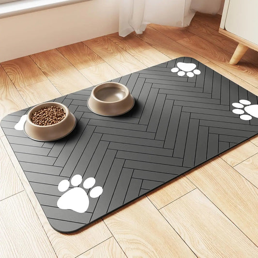 Pet Food & Water Mat – Absorbent, Waterproof, Quick-Dry