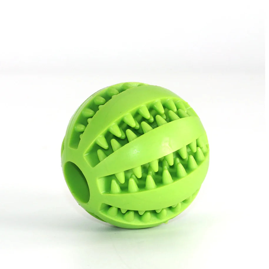 Extra-Durable 5cm Rubber Pet Ball – Chew Toy with Treat Slot, Elastic Interactive Pet Toy