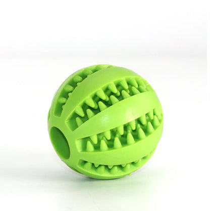 Extra-Durable 5cm Rubber Pet Ball – Chew Toy with Treat Slot, Elastic Interactive Pet Toy