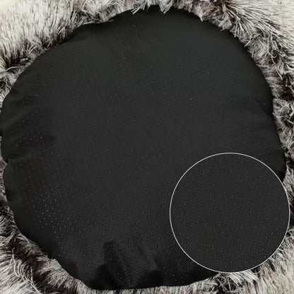 Covered Plush Pet Bed – Warm Round Nest Cave for Small Dogs & Cats