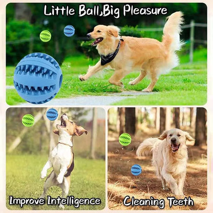 Extra-Durable 5cm Rubber Pet Ball – Chew Toy with Treat Slot, Elastic Interactive Pet Toy
